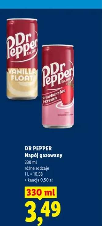 Napój gazowany Dr Pepper Vanilla Float +1 wariant