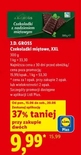 Czekoladki miętowe J.D. Gross XXL