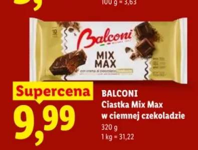 Ciastka Mix Max w ciemnej czekoladzie Balconi