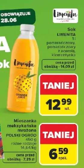 Sok pomarańczowy Limenita +2 warianty