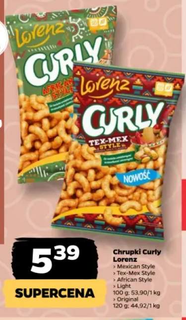 Chrupki Curly Mexican Style +4 warianty