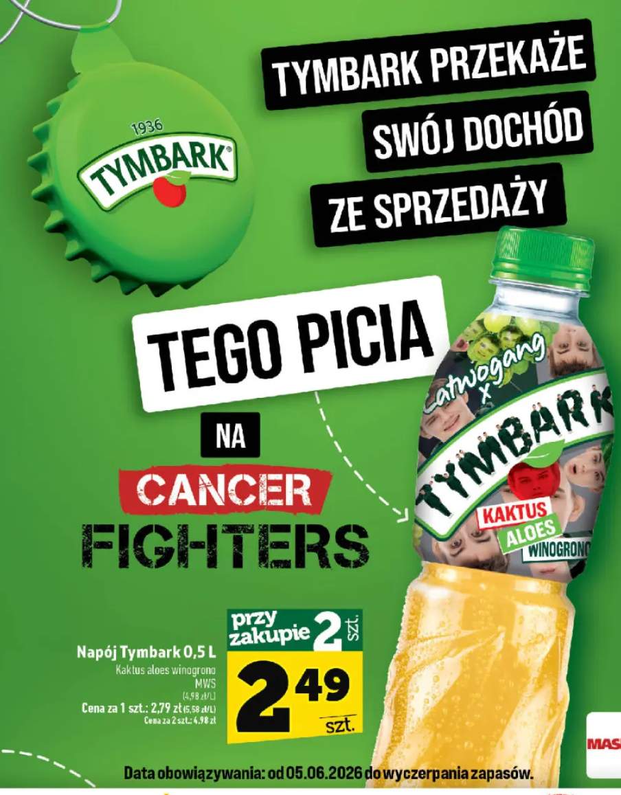 Napój Tymbark Kaktus aloes winogrono
