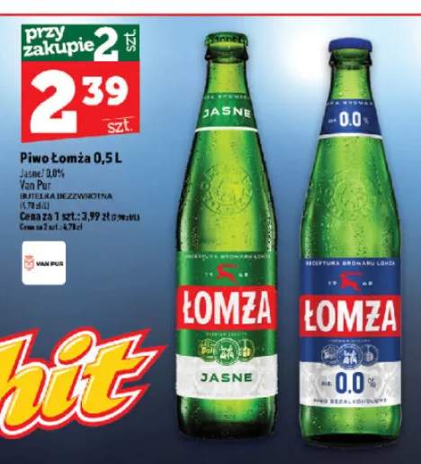 Piwo Łomża Jasne +1 wariant