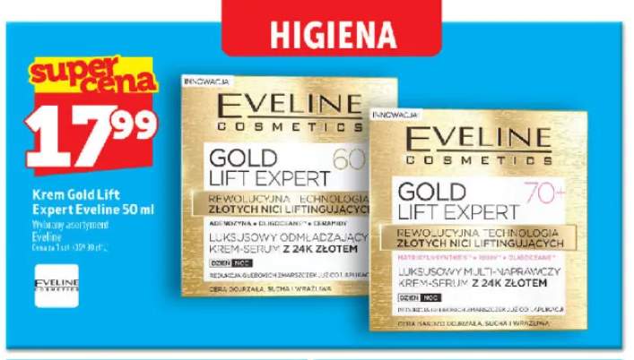 Krem do twarzy Eveline Cosmetics Gold Lift Expert 60+ +1 wariant