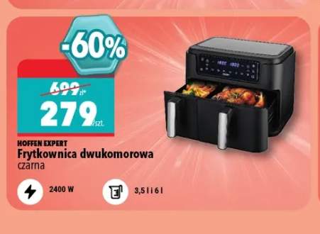 Frytkownica dwukomorowa Hoffen Expert czarna
