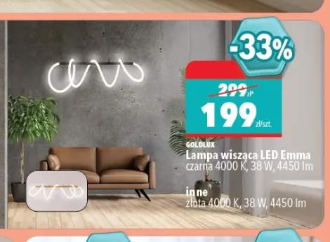 Lampa wisząca LED Goldlux Emma czarna +1 wariant
