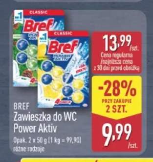 Zawieszka do WC Bref Power Aktiv Lemon +1 wariant