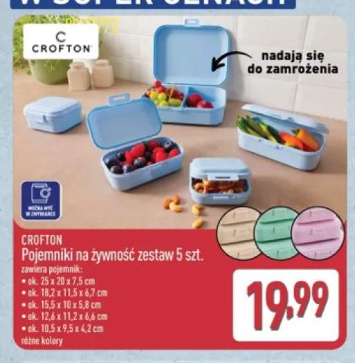 Pojemniki na żywność Crofton 5-pak