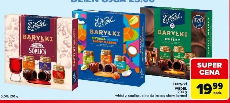 Baryłki E.Wedel Whisky +2 warianty
