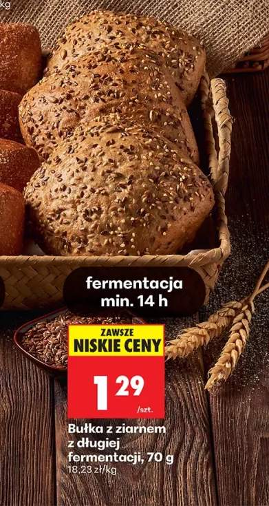 Bułka z ziarnem z długiej fermentacji