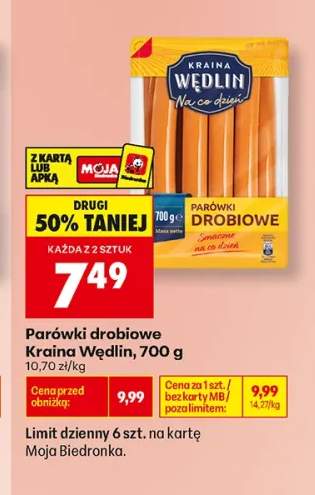 Parówki drobiowe Kraina Wędlin
