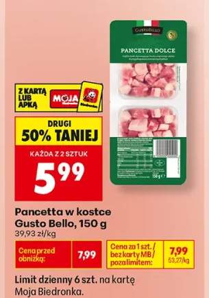 Pancetta w kostce Gusto Bello