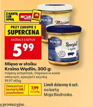 Mięso w słoiku Kraina Wędlin mięsny przysmak +2 warianty