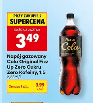Napój gazowany Cola Original Fizz Up Zero Cukru Zero Kofeiny