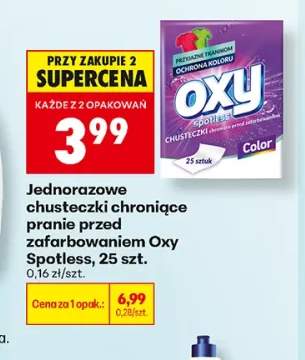 Jednorazowe chusteczki chroniące pranie przed zafarbowaniem Oxy Spotless