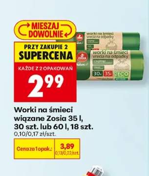 Worki na śmieci wiązane Zosia 35 l 30-pak +1 wariant