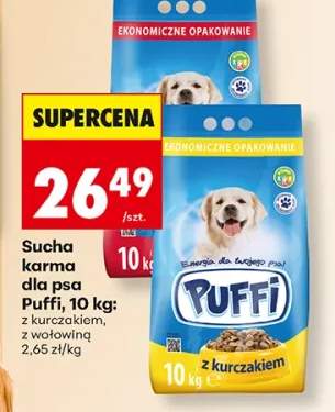 Sucha karma dla psa Puffi z kurczakiem +1 wariant