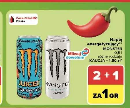 Napój energetyzujący Monster Ultra +1 wariant