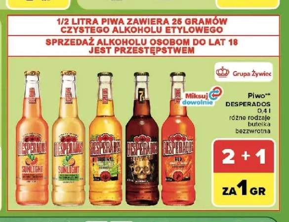 Piwo Desperados Sunlight +3 warianty