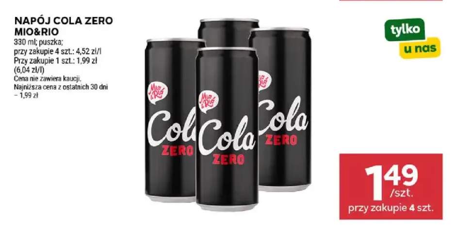 Napój Cola Zero Mio&Rio