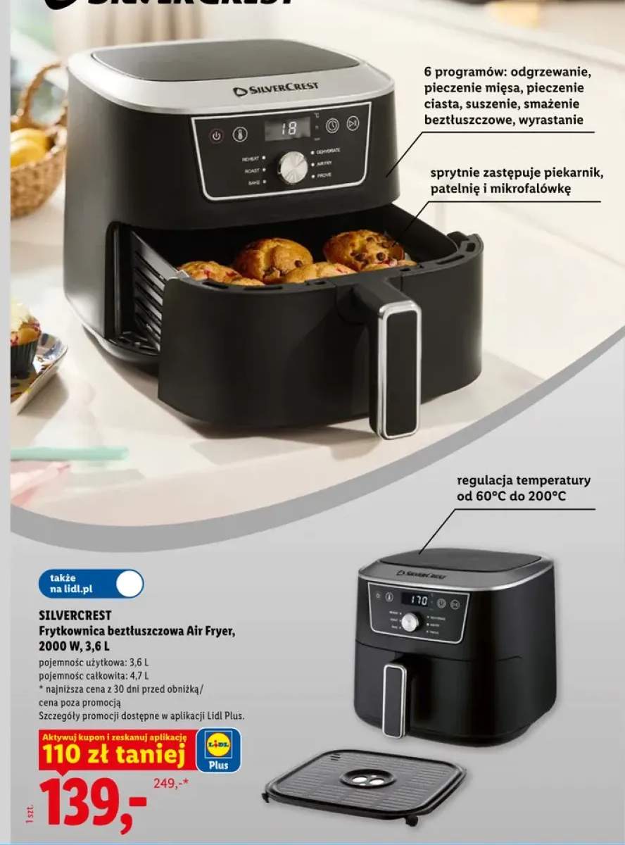Frytkownica beztłuszczowa Silvercrest Air Fryer