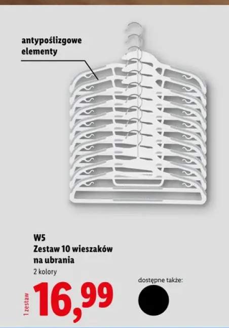 Wieszaki na ubrania W5 10-pak
