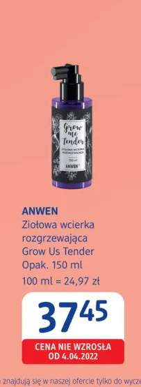 Ziołowa wcierka rozgrzewająca do skóry głowy Anwen Grow Us Tender