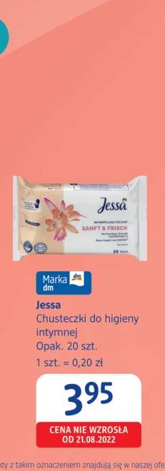 Chusteczki do higieny intymnej Jessa