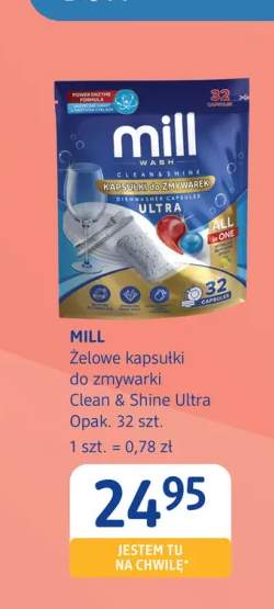 Żelowe kapsułki do zmywarki Mill Clean & Shine Ultra