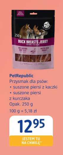 Przysmak dla psów PetRepublic suszone piersi z kaczki +1 wariant