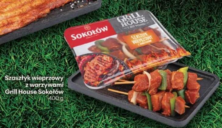 Szaszłyk wieprzowy z warzywami Sokołów Grill House