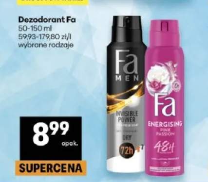 Dezodorant Fa Men Invisible Power +1 wariant