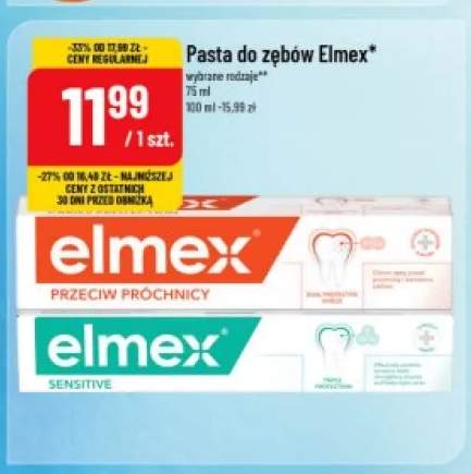 Pasta do zębów Elmex Przeciw Próchnicy +1 wariant
