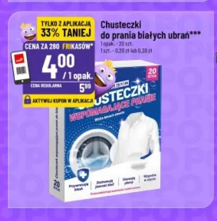 Chusteczki do prania białych ubrań U