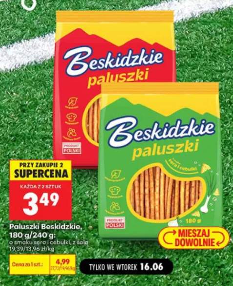 Paluszki o smaku sera i cebulki Beskidzkie +1 wariant