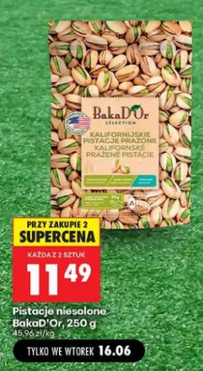 Pistacje niesolone BakaD'Or