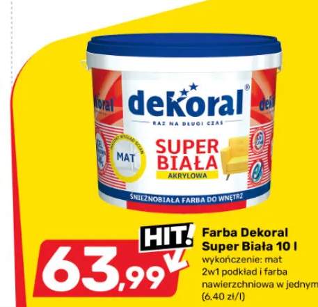 Farba Dekoral Super Biała