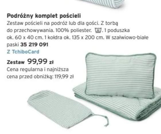 Podróżny komplet pościeli Tchibo