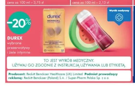 Prezerwatywy i żele intymne Durex