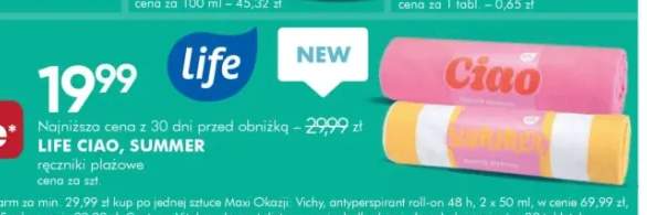 Ręcznik plażowy Life Ciao +1 wariant