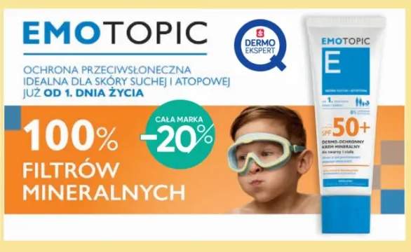 Dermo-ochronny krem mineralny Emotopic SPF 50+