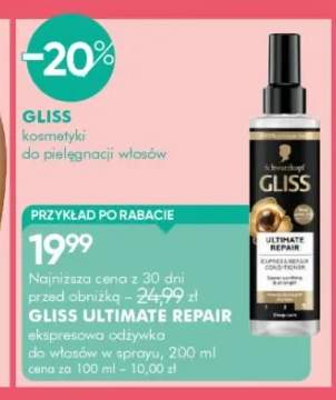 Ekspresowa odżywka do włosów w sprayu Gliss Ultimate Repair