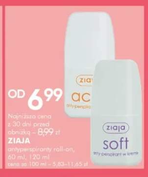 Antyperspirant roll-on Ziaja +1 wariant