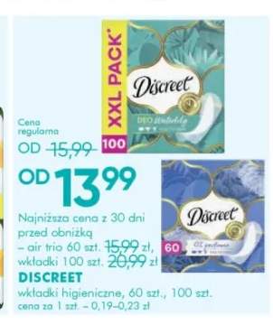 Wkładki higieniczne Discreet 60-pak +1 wariant