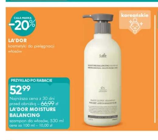 Szampon do włosów La'dor Moisture Balancing