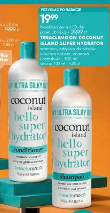 Odżywka do włosów Treaclemoon Coconut Island Hello Super Hydrator +1 wariant