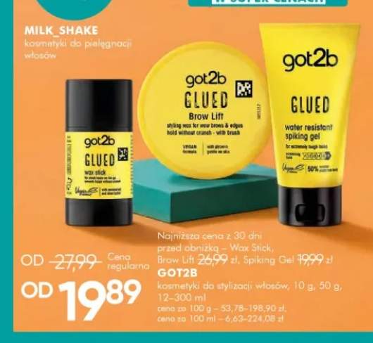 Wosk do stylizacji włosów Got2b Glued Wax Stick +2 warianty