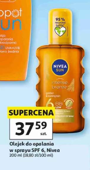 Olejek do opalania w sprayu SPF 6 Nivea Sun Intense Bronze