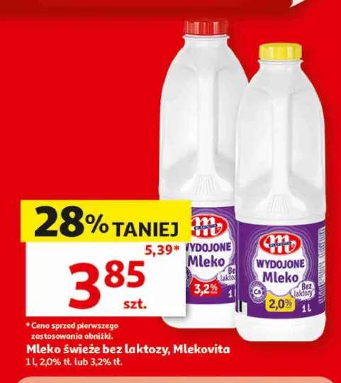 Mleko świeże bez laktozy Mlekovita 2,0% tł. +1 wariant