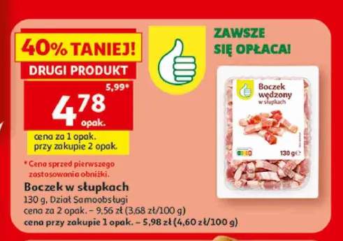 Boczek wędzony w słupkach